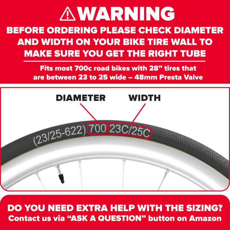 Listare Bike Inner Tubes - 700C-23C-25C-02-02